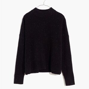 Madewell Donegal (Re)sourced Cashmere Ribbed Mockneck Pullover Sweater